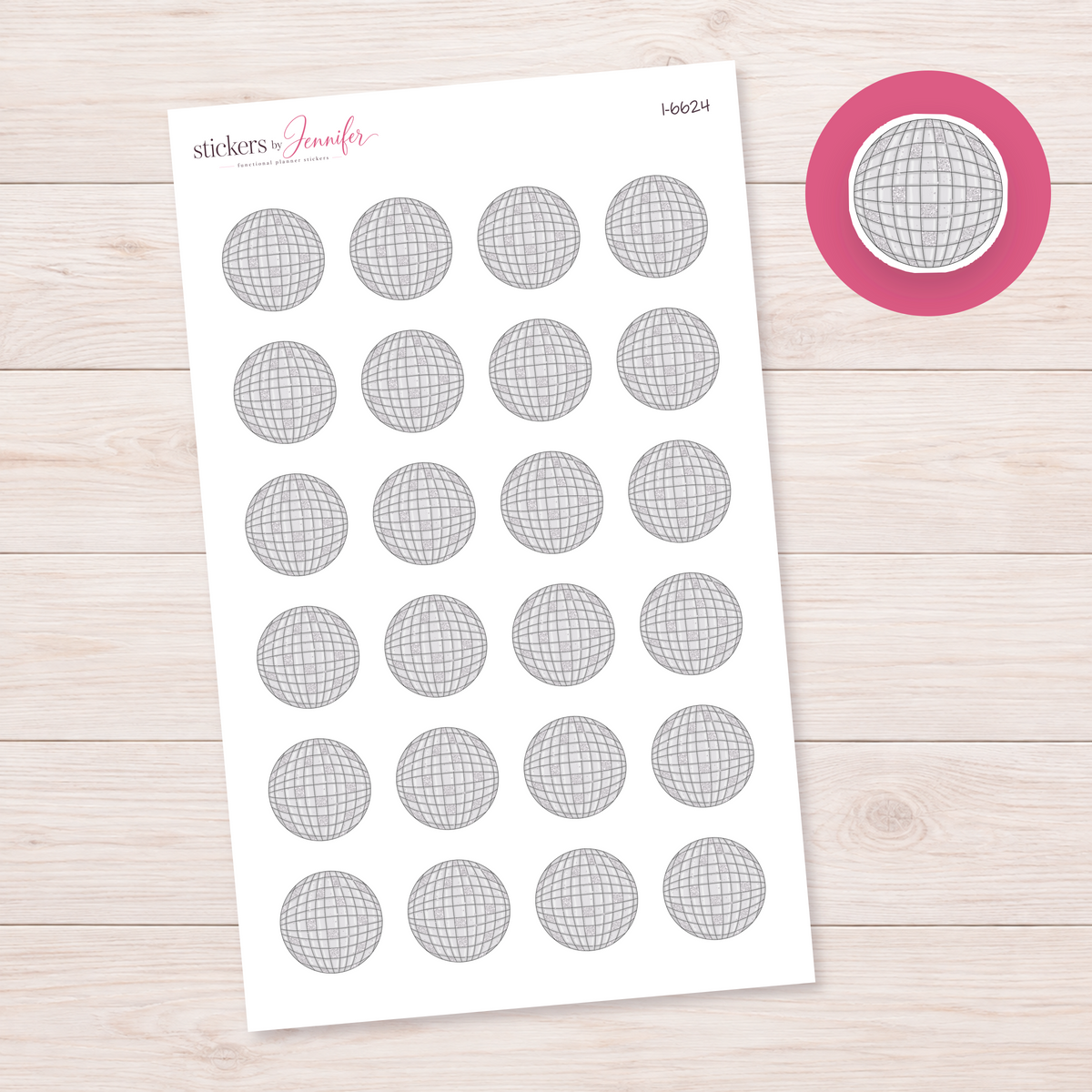 Disco Ball Planner Stickers | I-6624