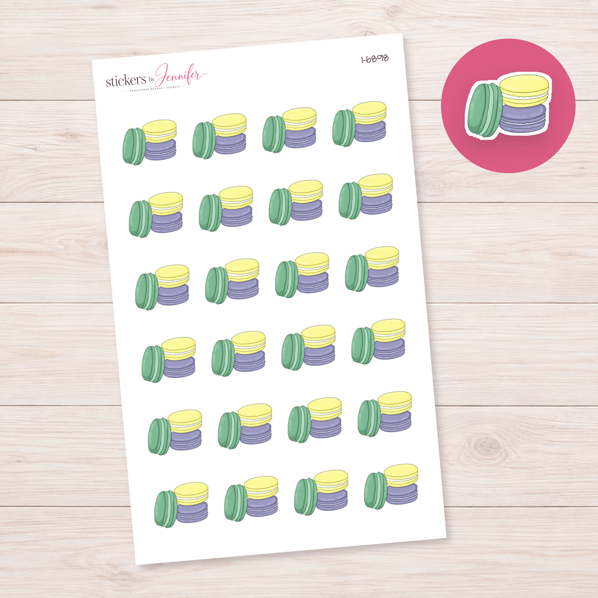Pastel Macarons Planner Stickers | I-6898