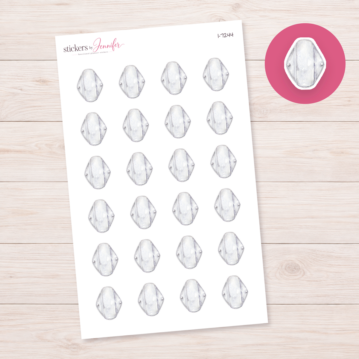 Reusable Cloth Pad Planner Stickers | I-7244