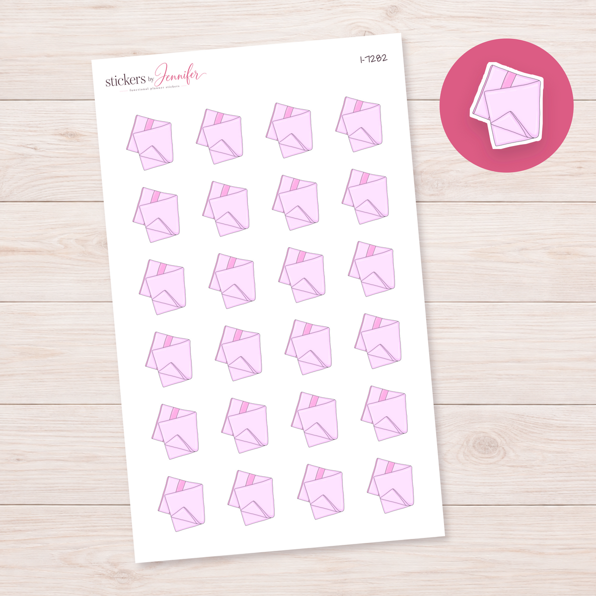 Pink Beach Towel Planner Stickers | I-7282