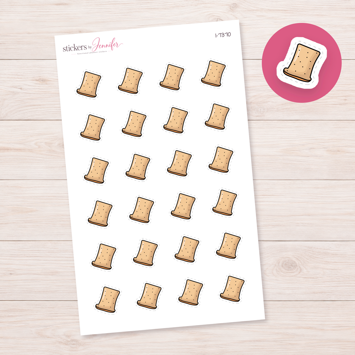Toast Slice Doodle Planner Stickers | I-7370