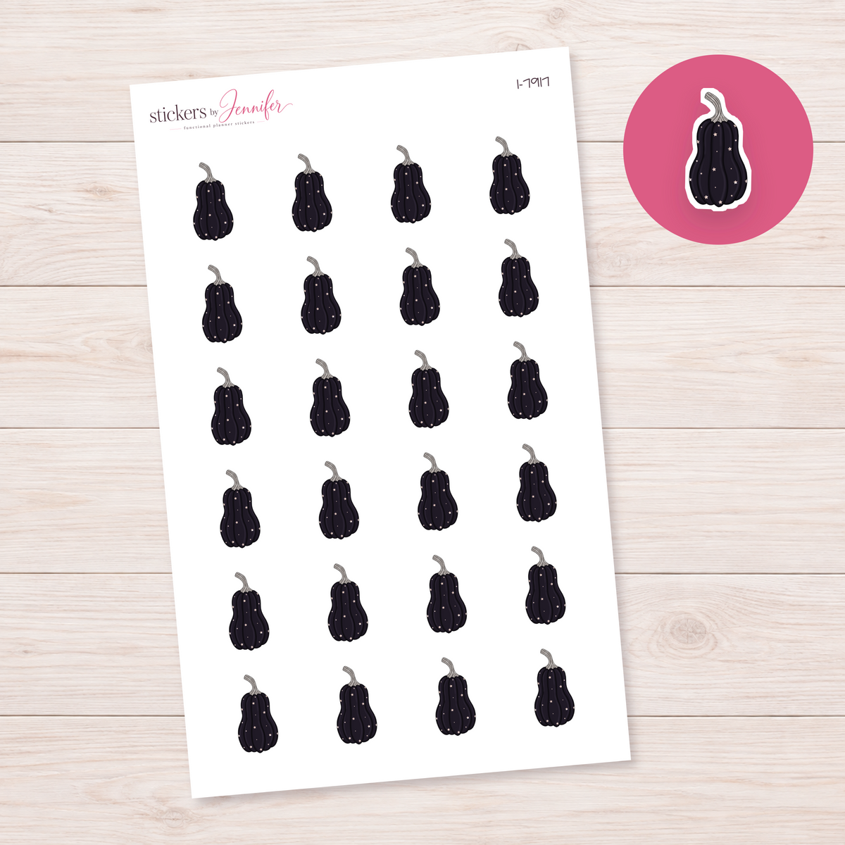 Dark Purple Starry Gourd Planner Stickers | I-7917