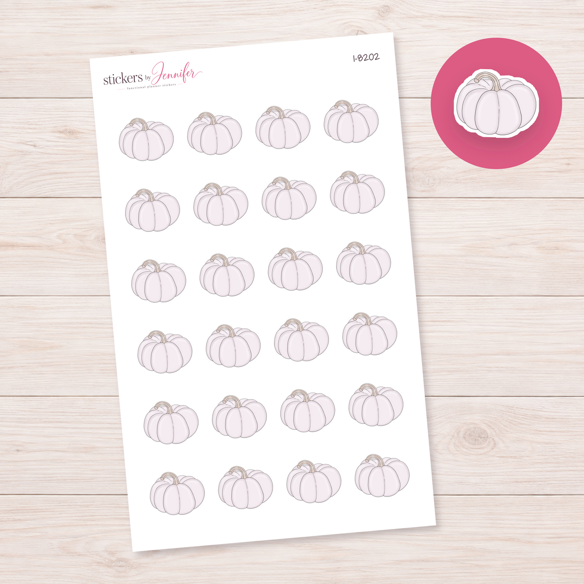 Pale Lavender Pumpkin Planner Stickers | I-8202