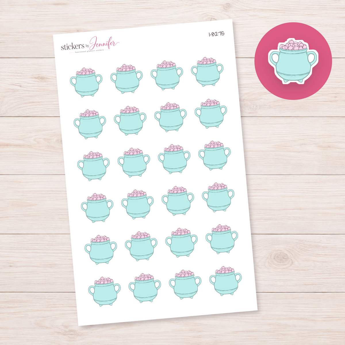 Mint Cauldron Cocoa Planner Stickers | I-8275