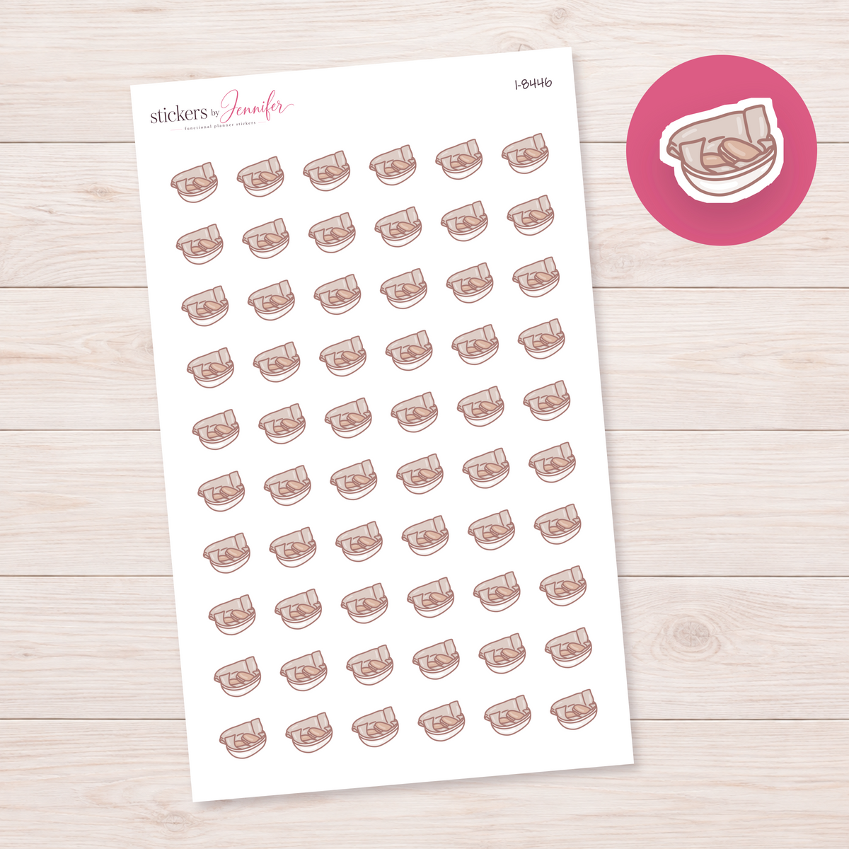 Snack Bowl Planner Stickers | I-8446