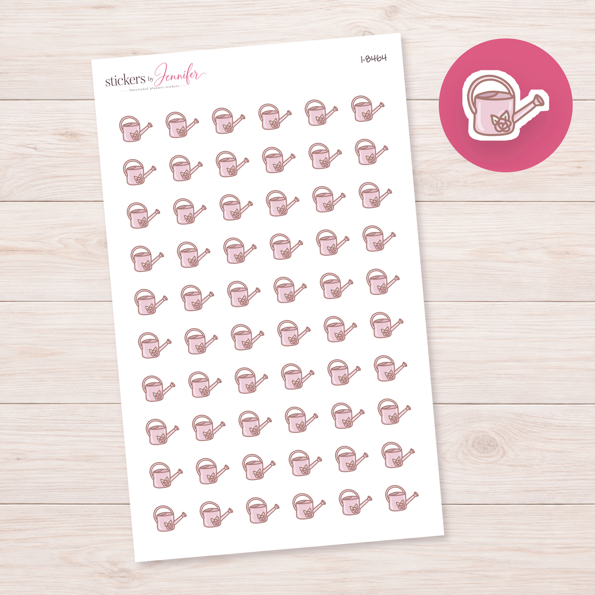 Floral Watering Can Planner Stickers | I-8464