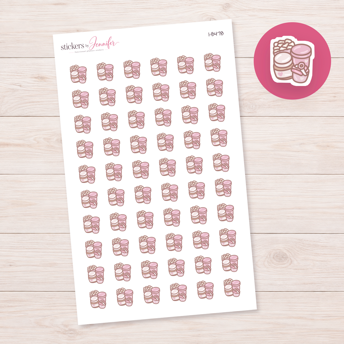 Movie Snack Jars Planner Stickers | I-8478