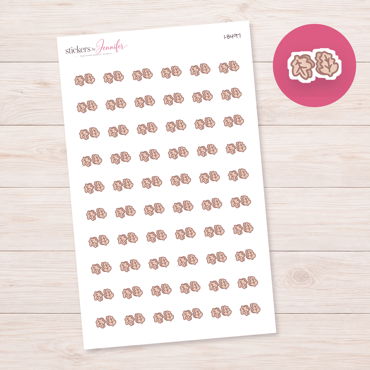 Pair of Fall Leaves Planner Stickers | I-8497