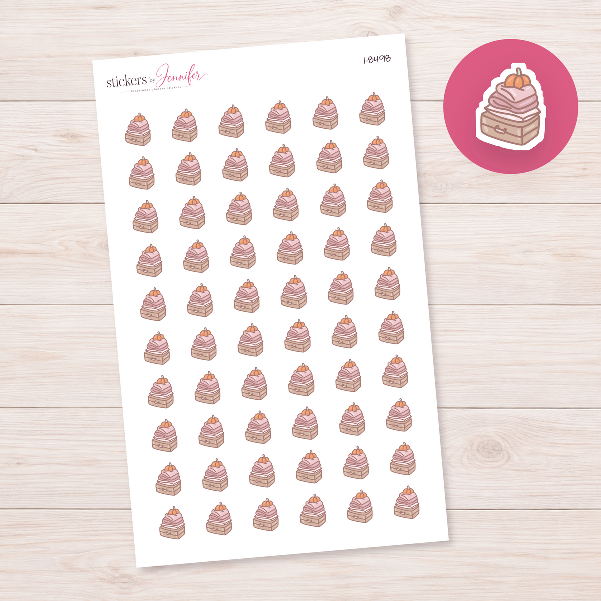 Pumpkin and Folded Blankets Planner Stickers | I-8498