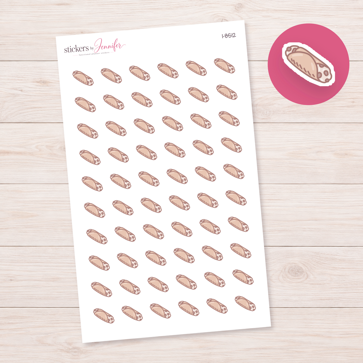 Filled Wrap Planner Stickers | I-8512