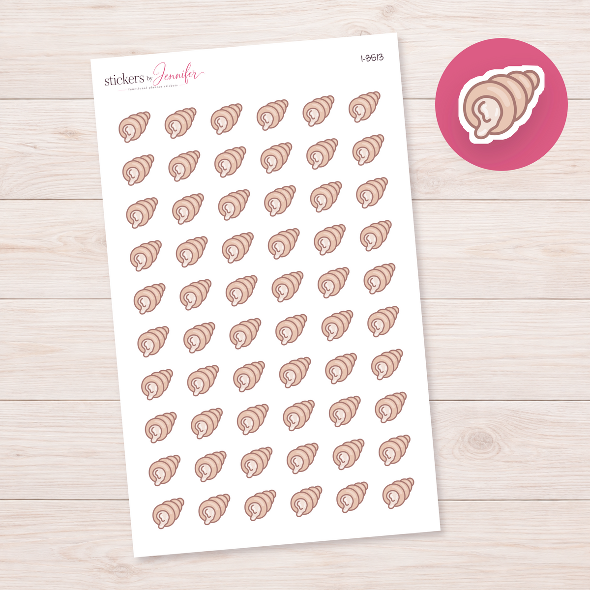 Cream-Filled Pastry Planner Stickers | I-8513