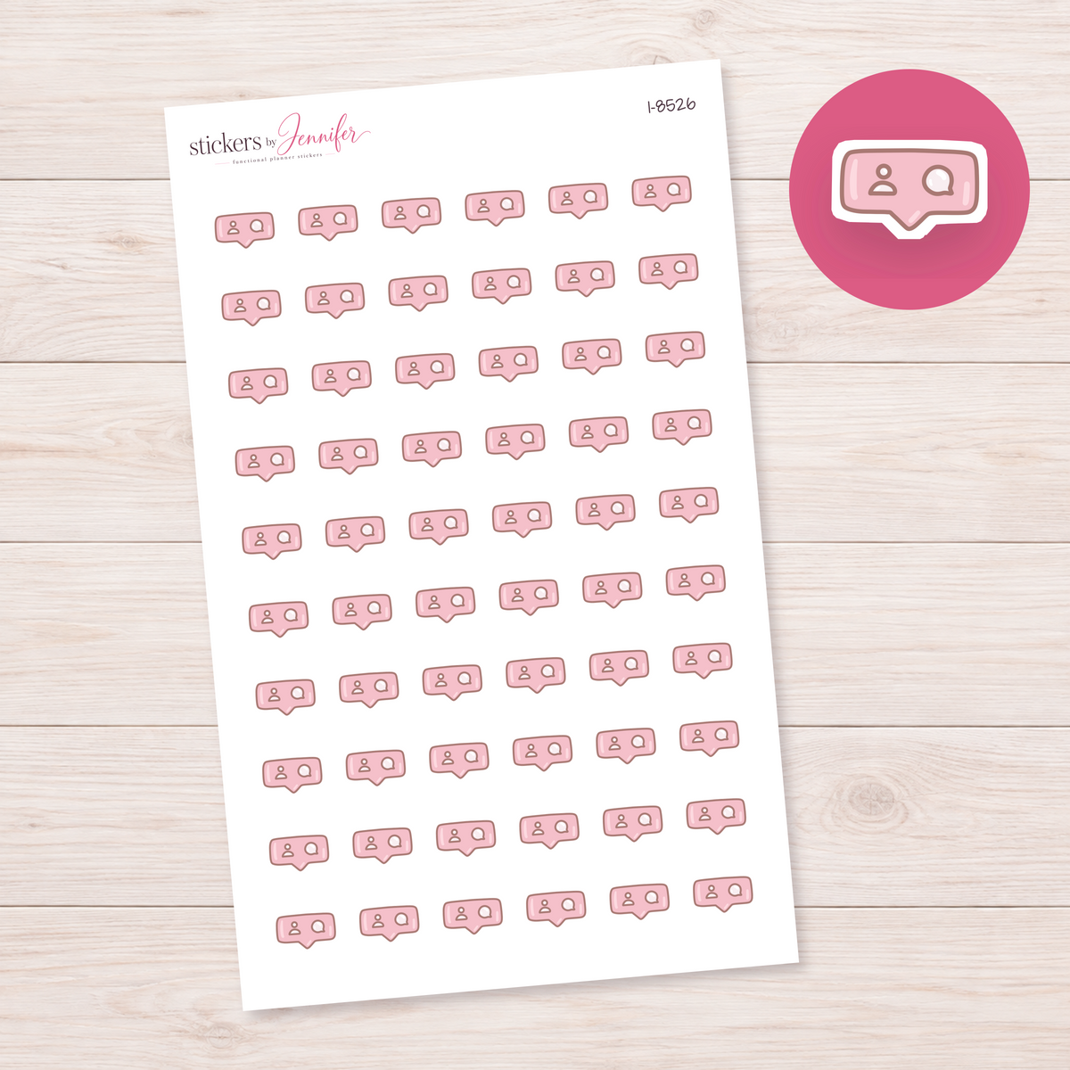 Comment Notification Bubble Planner Stickers | I-8526