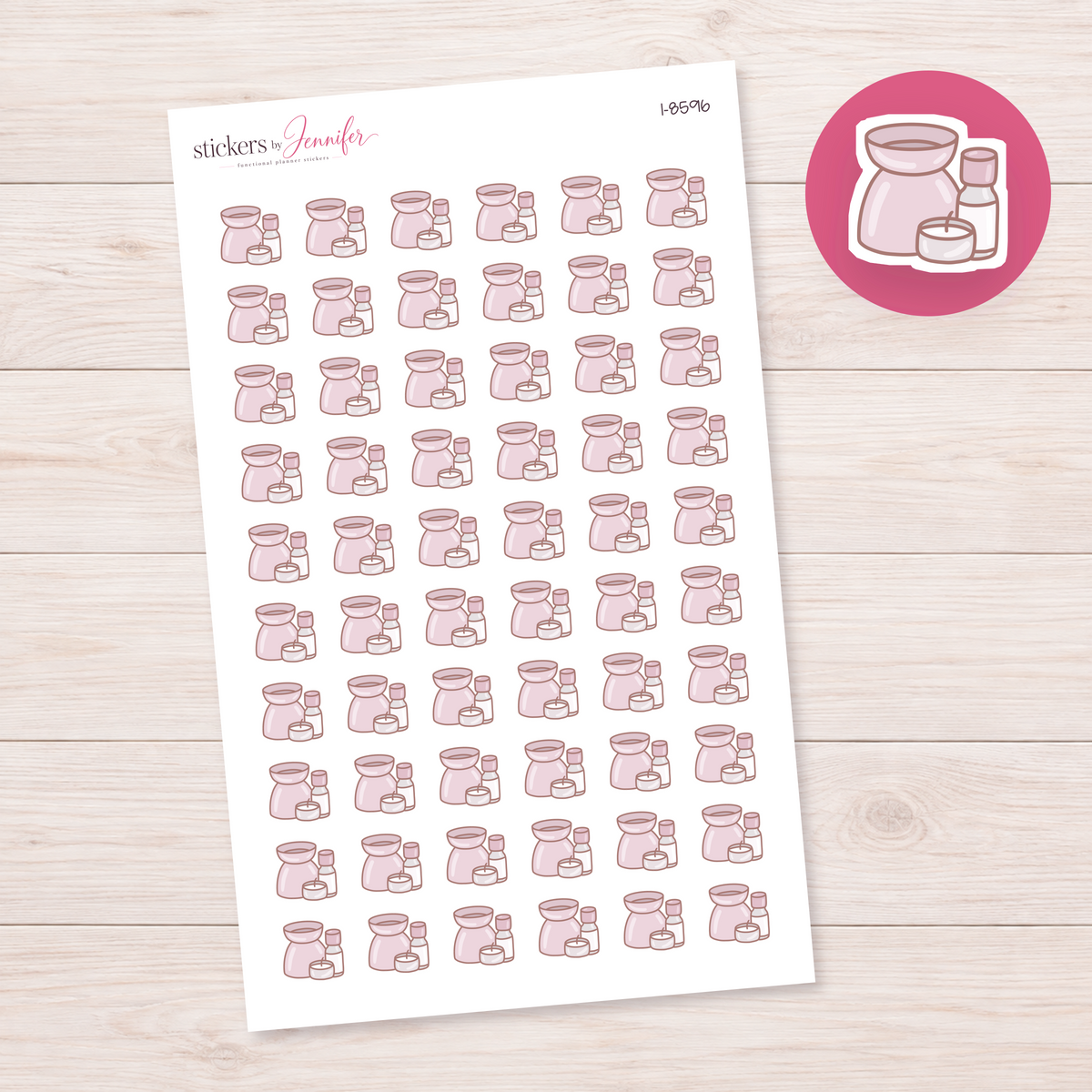 Wax Warmer and Oil Planner Stickers | I-8596