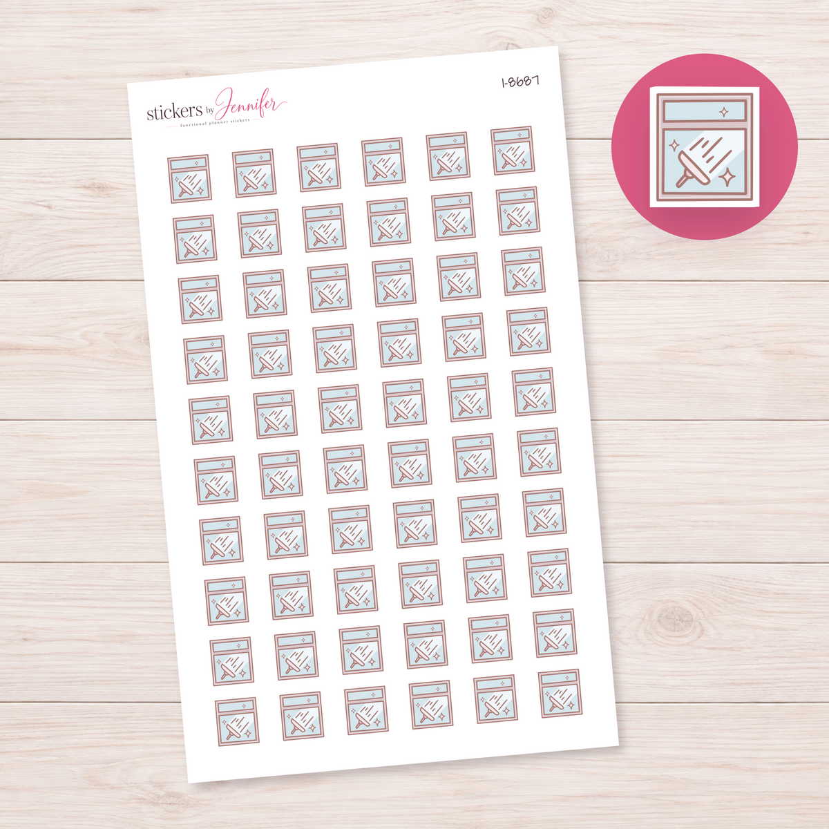 Window Cleaning Planner Stickers | I-8687