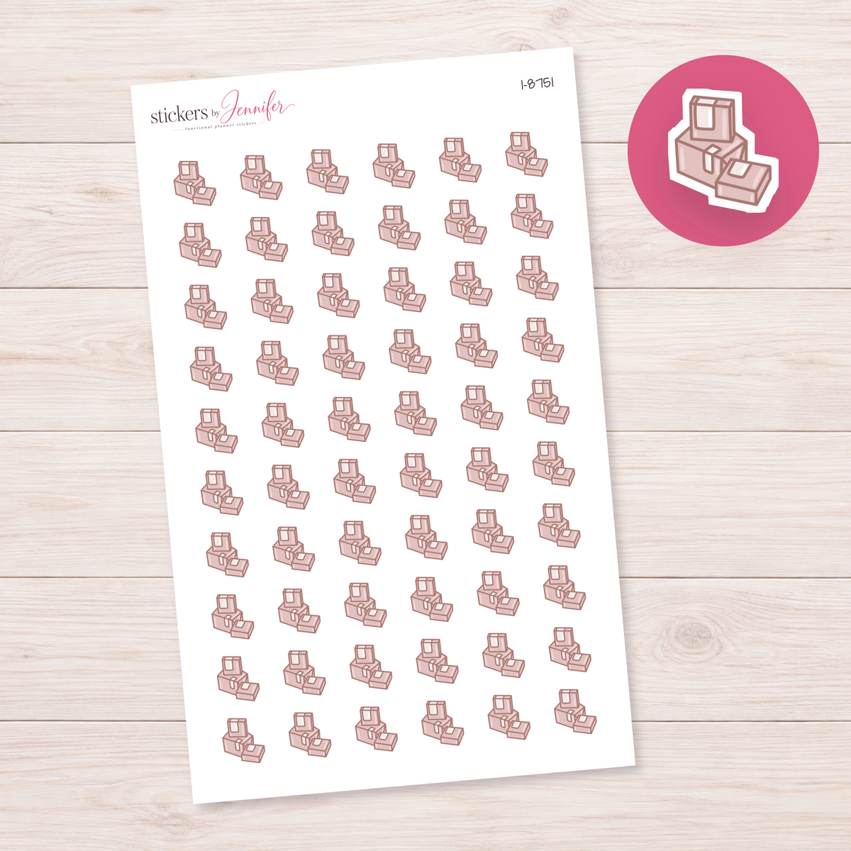 Stacked Parcels Planner Stickers | I-8751