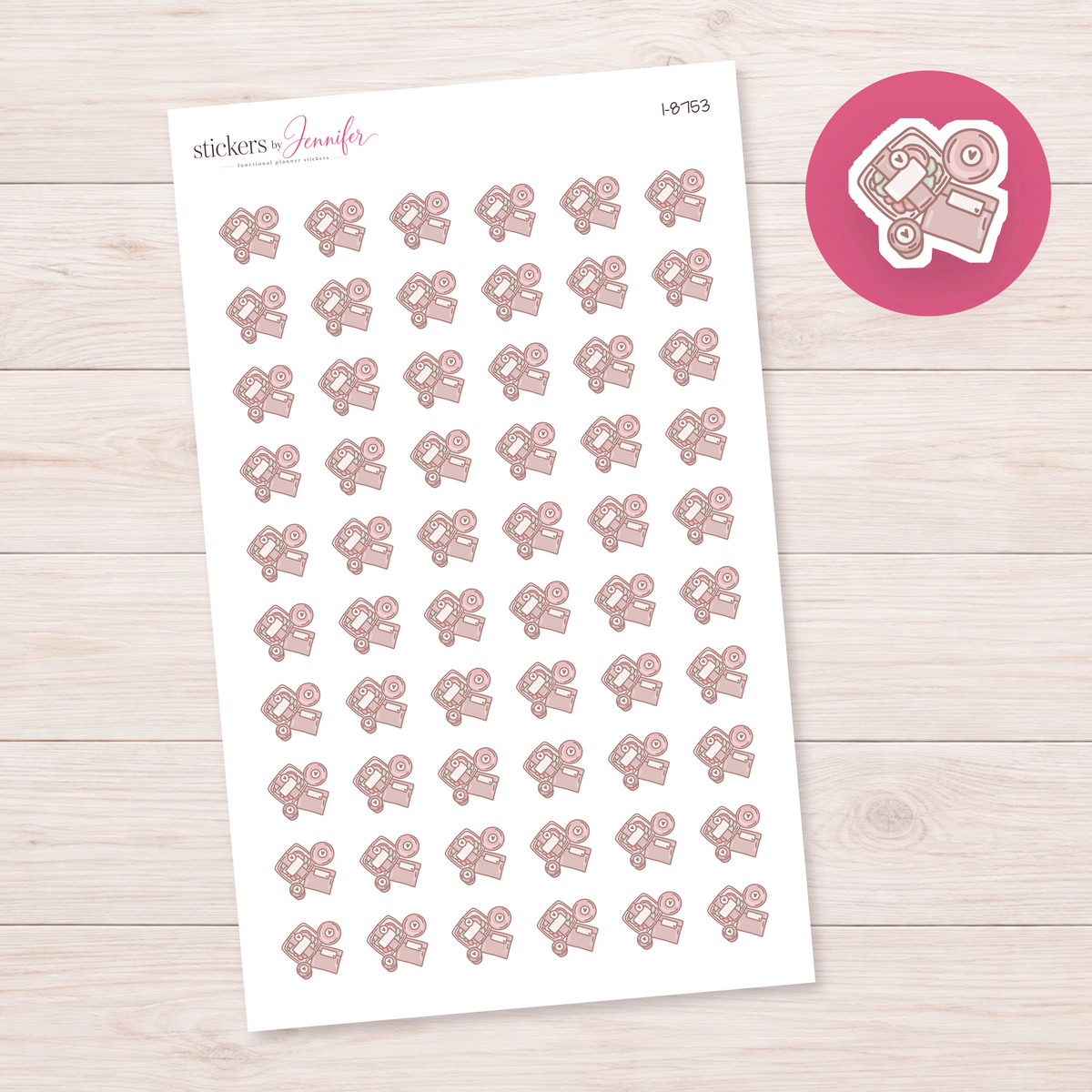 Planner Supplies Flatlay Planner Stickers | I-8753