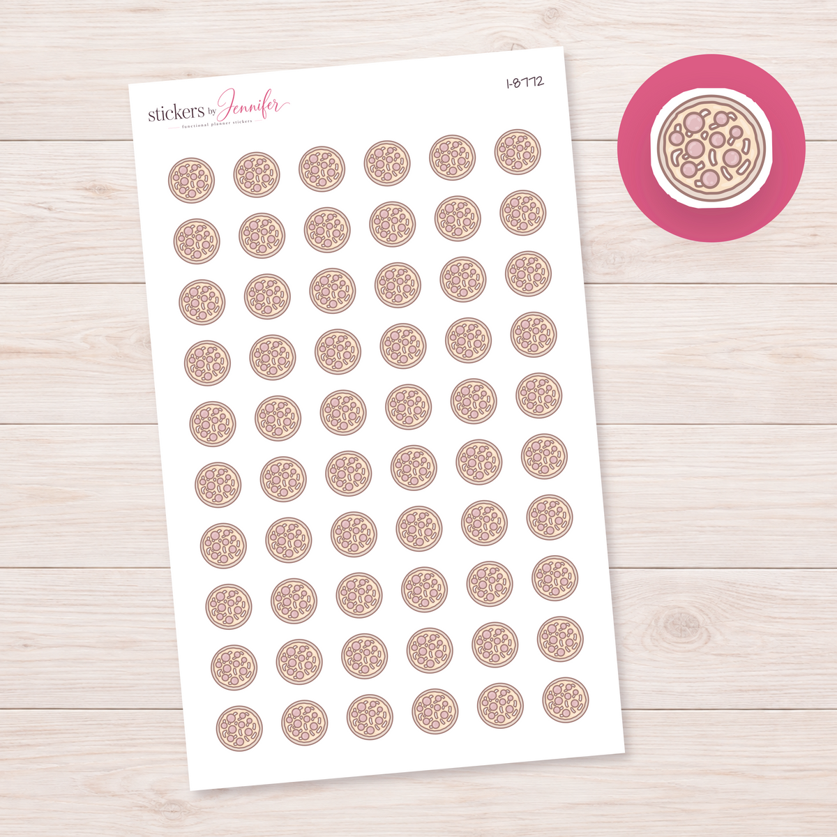 Whole Pizza Planner Stickers | I-8772