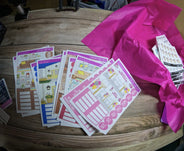 Overstock Box 48 stickers 1 Reusable Sticker Album and 1 Cotton Tote Bag