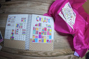 Overstock Box 48 stickers 1 Reusable Sticker Album and 1 Cotton Tote Bag