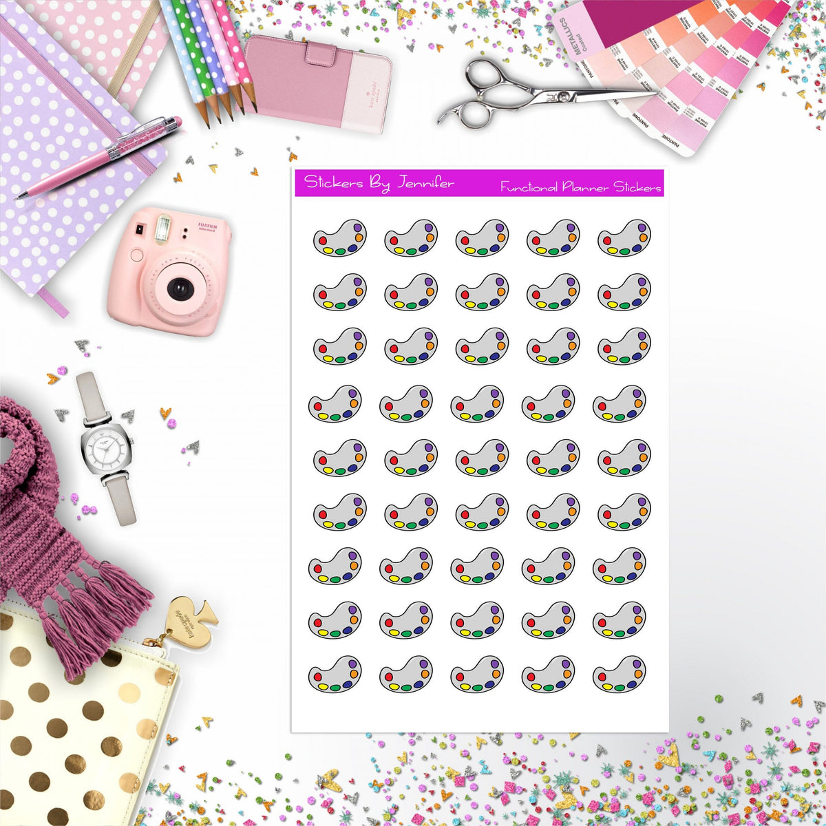 Art Stickers, Planner Stickers, Journal Stickers, Functional Planner Stickers, Stationary Stickers
