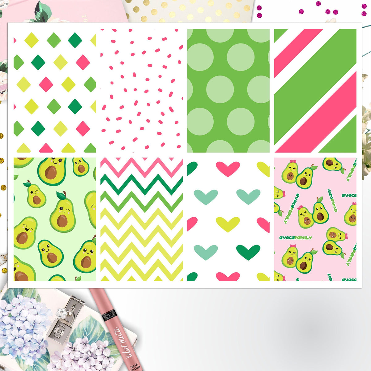 Avacado Full Box Big Happy Planner, Erin Condren, Classic Happy Planner