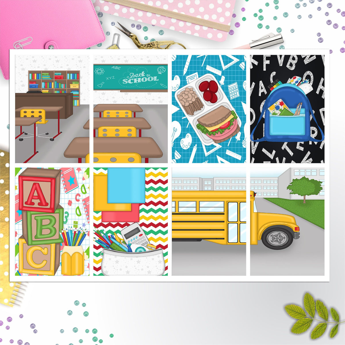 Back To School Full Box Big Happy Planner, Erin Condren, Classic Happy Planner