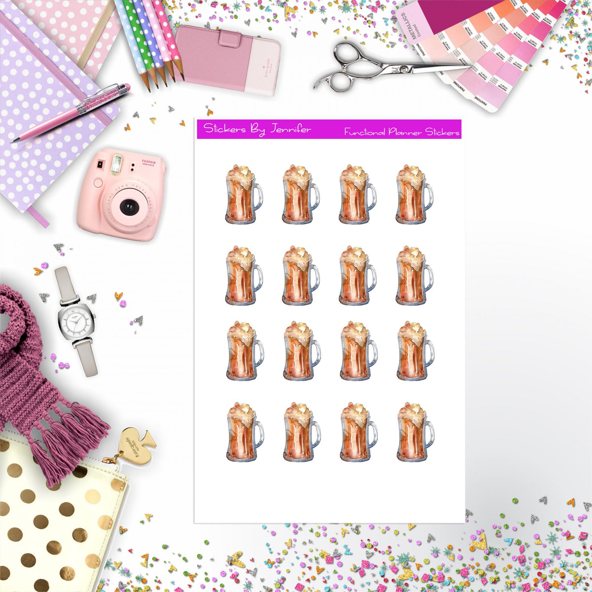 Beer Stickers, Planner Stickers, Journal Stickers, Functional Planner Stickers, Stationary Stickers