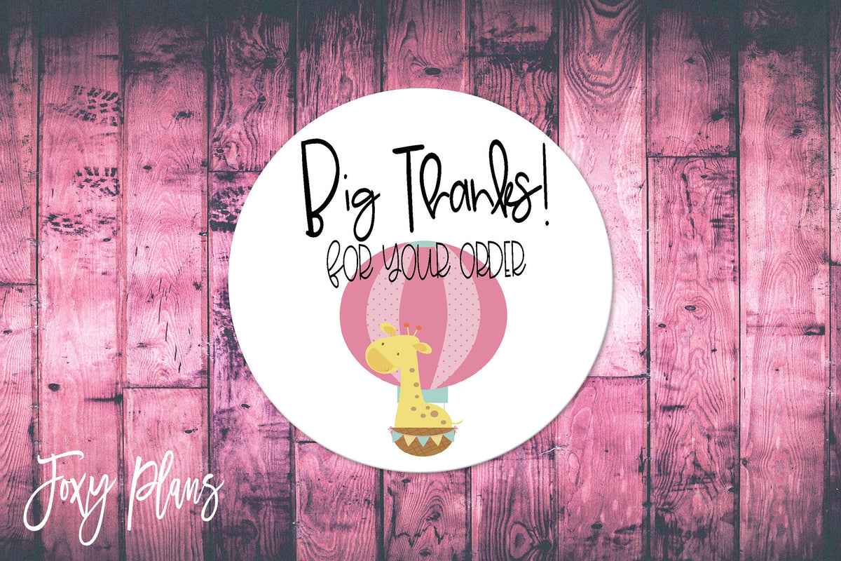 Big Thanks For Your Order, Small Business Stickers, Circle Stickers, Stationary Stickers, Functional Planner Stickers, Envelope Stickers