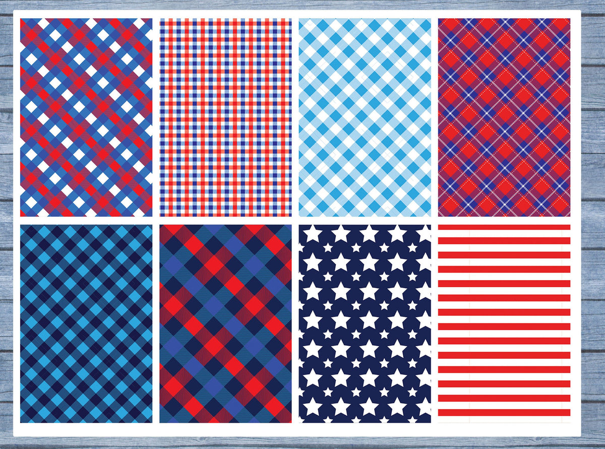 Blue and Red Plaid Full Box Planner Stickers, Big Happy Planner, Erin Condren, Classic Happy Planner