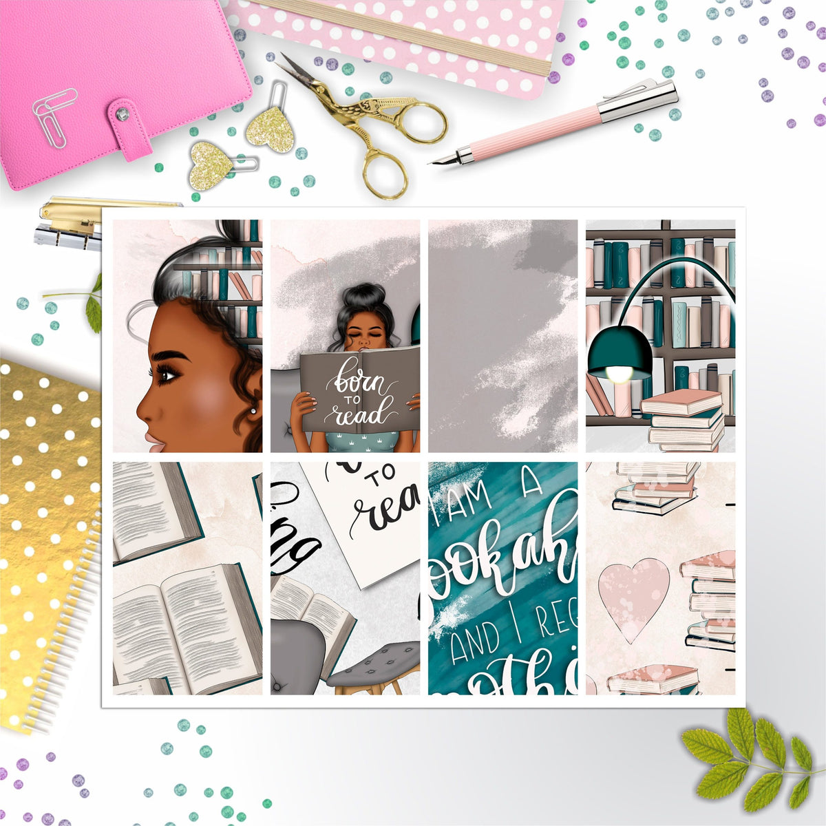 Born To Read Full Box Big Happy Planner, Erin Condren, Classic Happy Planner