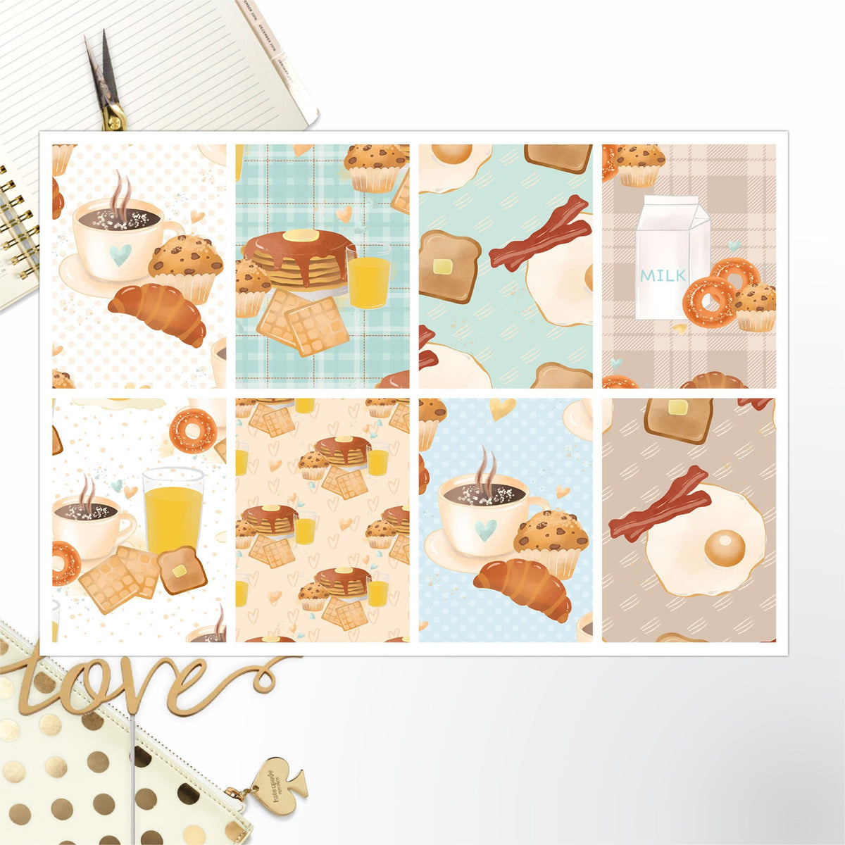 Breakfast Full Box Big Happy Planner, Erin Condren, Classic Happy Planner