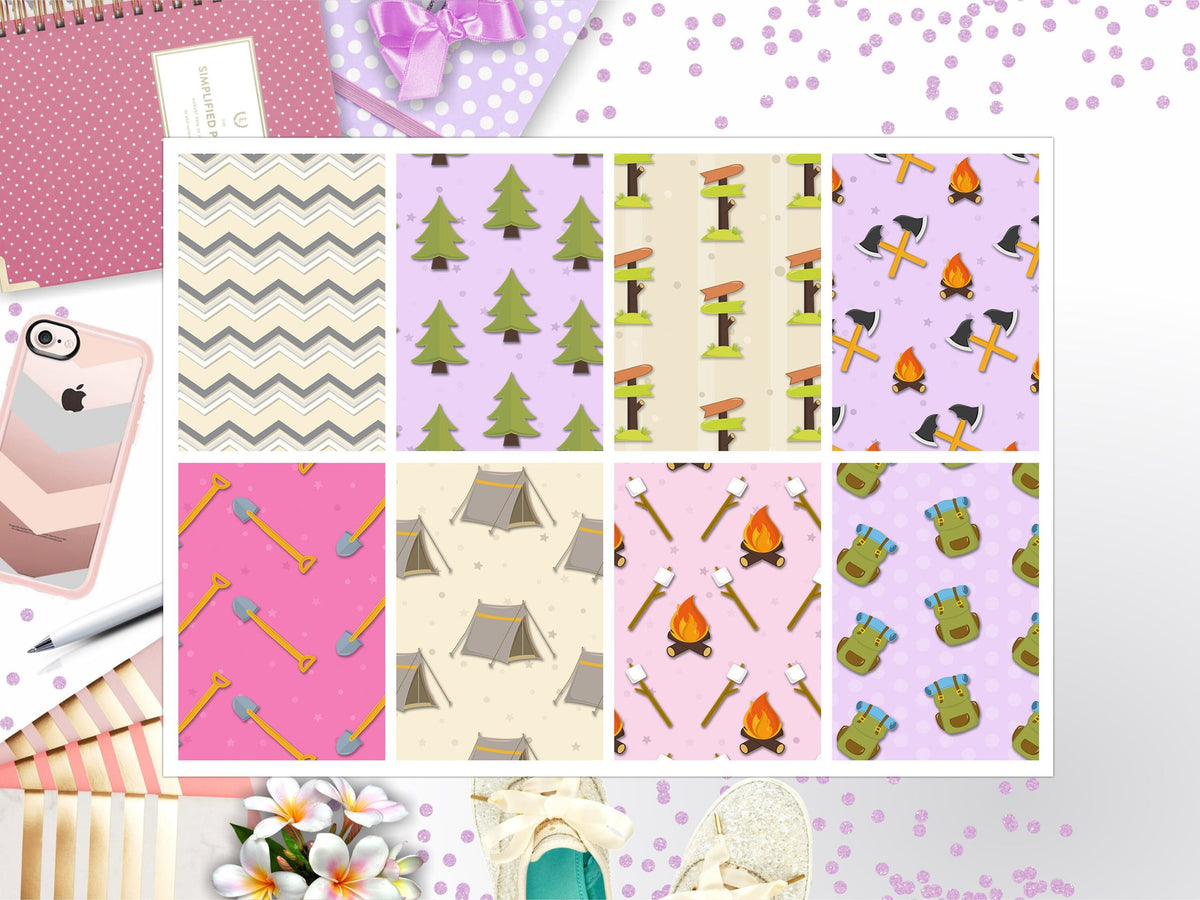 Camping Full Box Big Happy Planner, Erin Condren, Classic Happy Planner