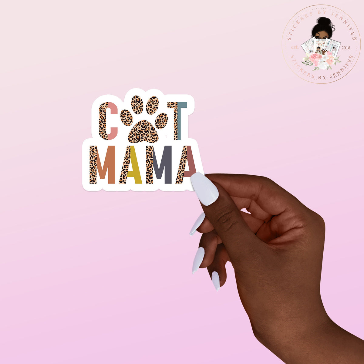 Cat Mom Vinyl Sticker