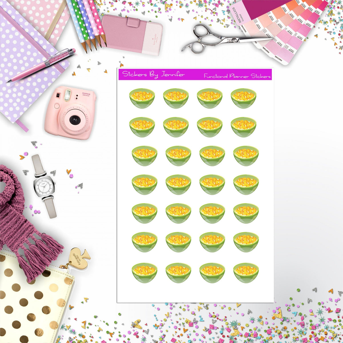 Cereal Planner Stickers
