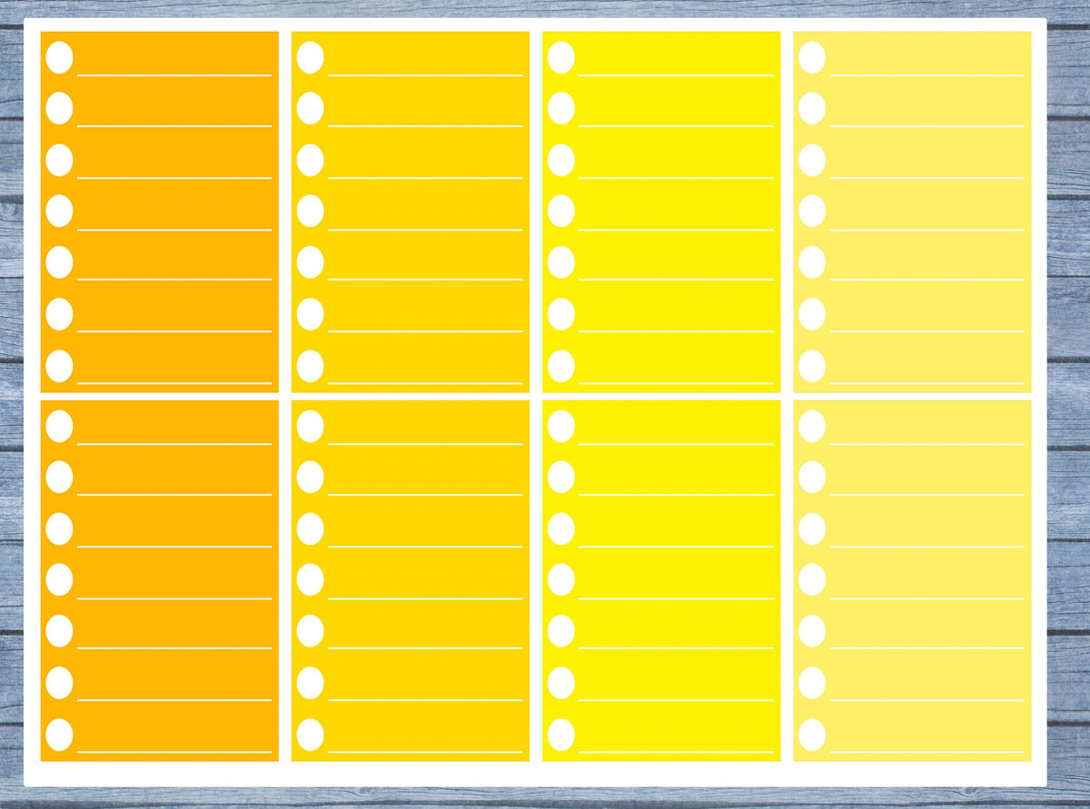 Checklist Lined Full Box Planner Stickers, Full Box Planner Stickers, Functional Planner Stickers, Journal Stickers, Stationary Stickers,
