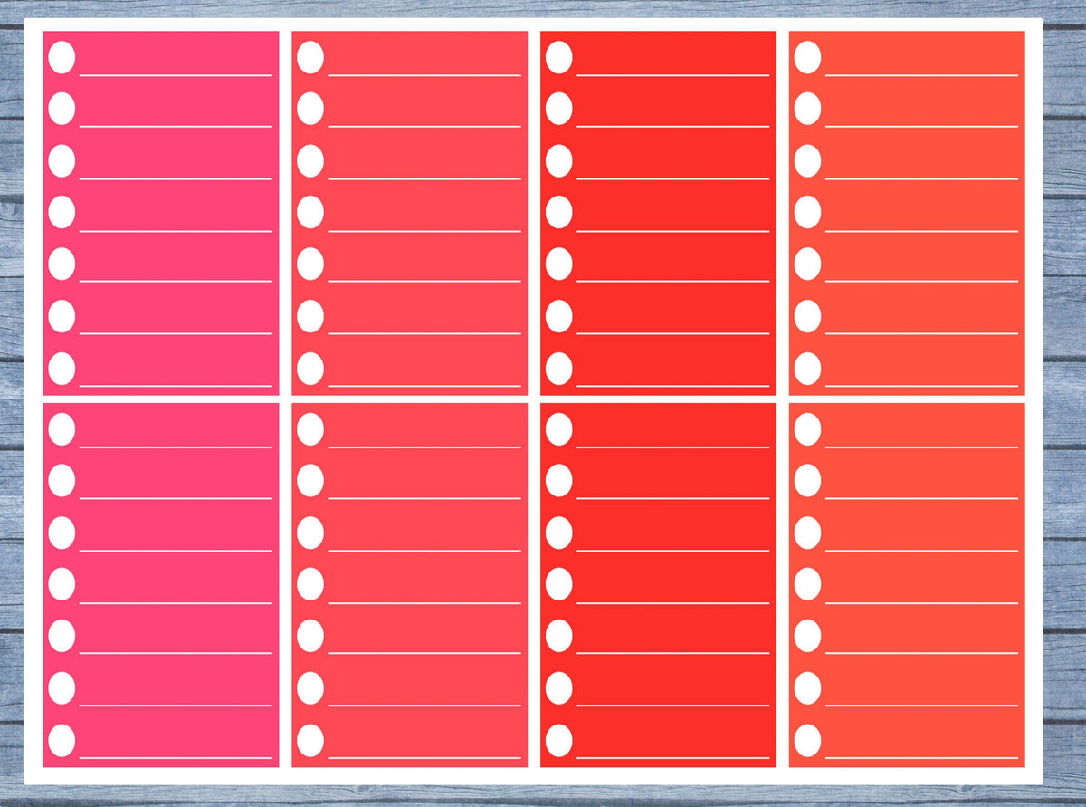 Checklist Lined Full Box Planner Stickers, Full Box Planner Stickers, Functional Planner Stickers, Journal Stickers, Stationary Stickers,