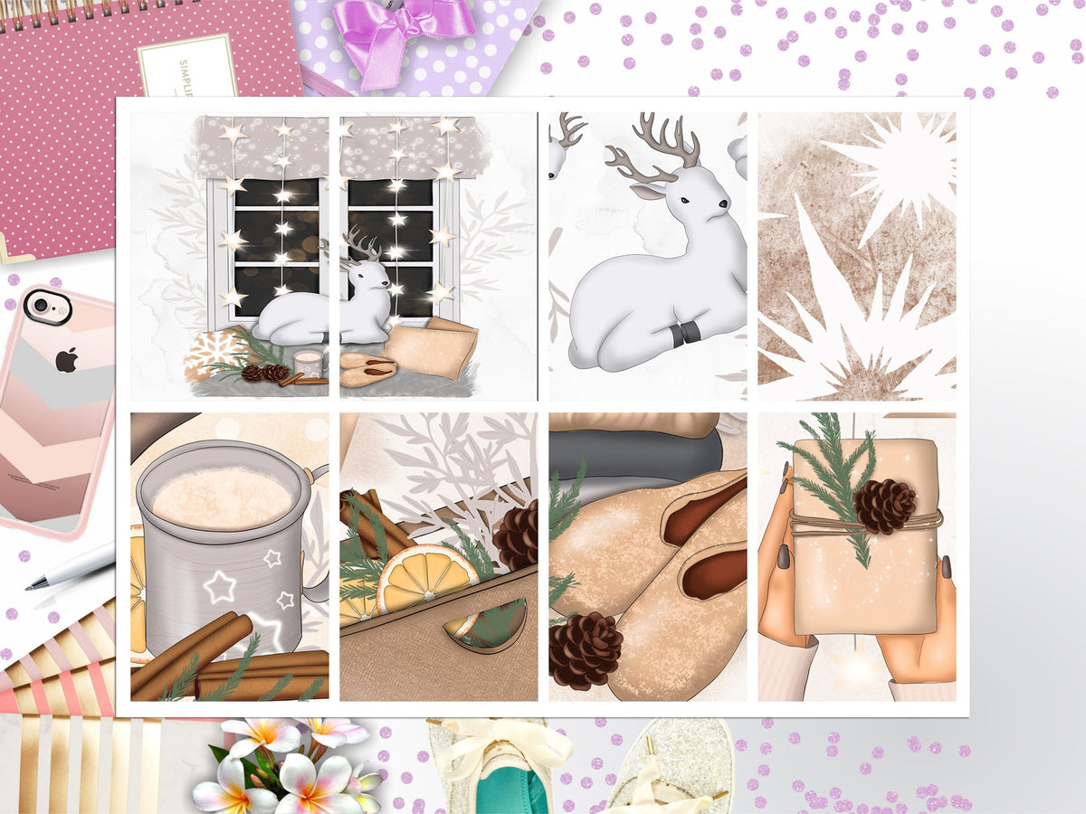 Cozy Winter Full Box Big Happy Planner, Erin Condren, Classic Happy Planner