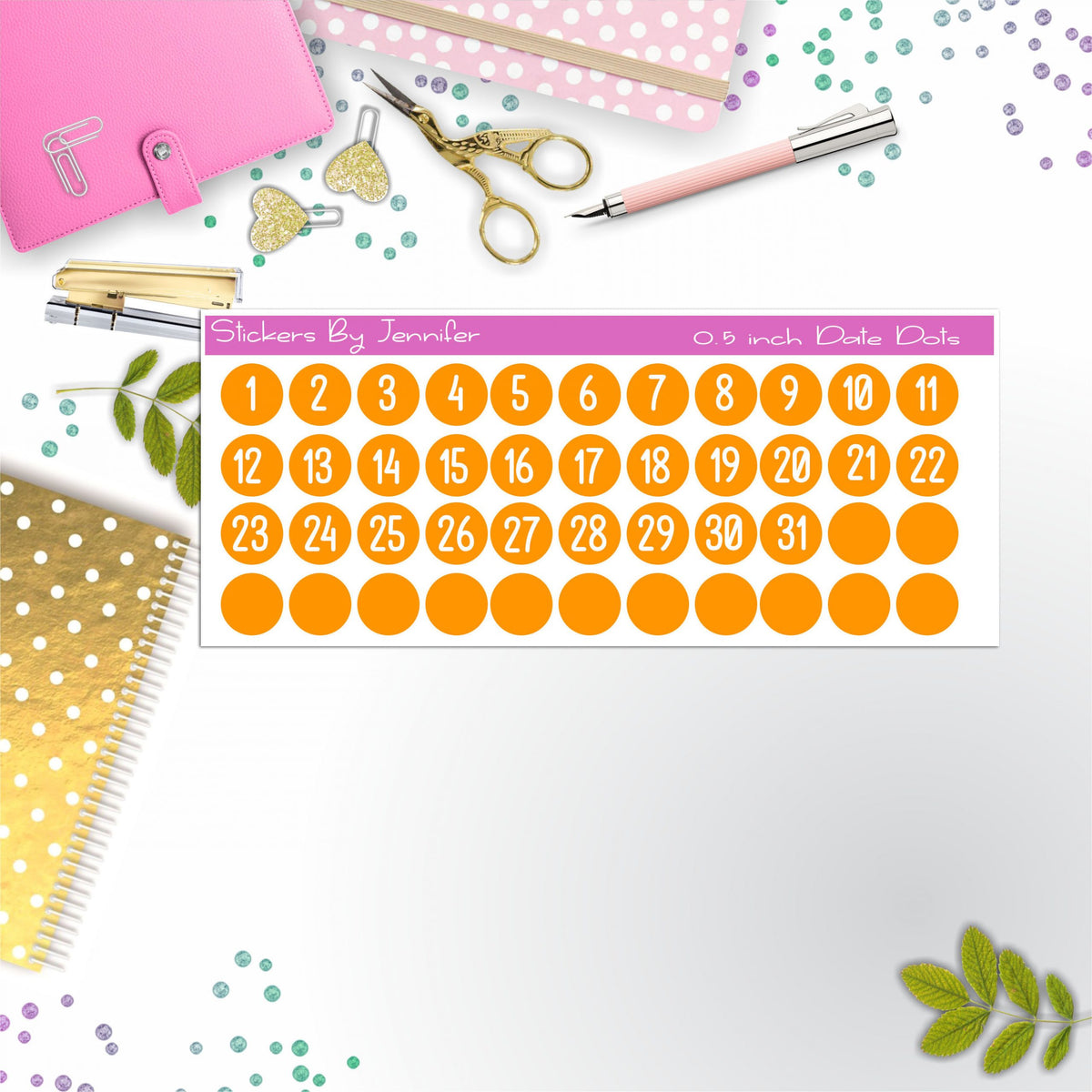 Date Covers, Date Dots, Number Stickers P-45, Planner Stickers, Journal Stickers, Functional Planner Stickers, Stationary Stickers