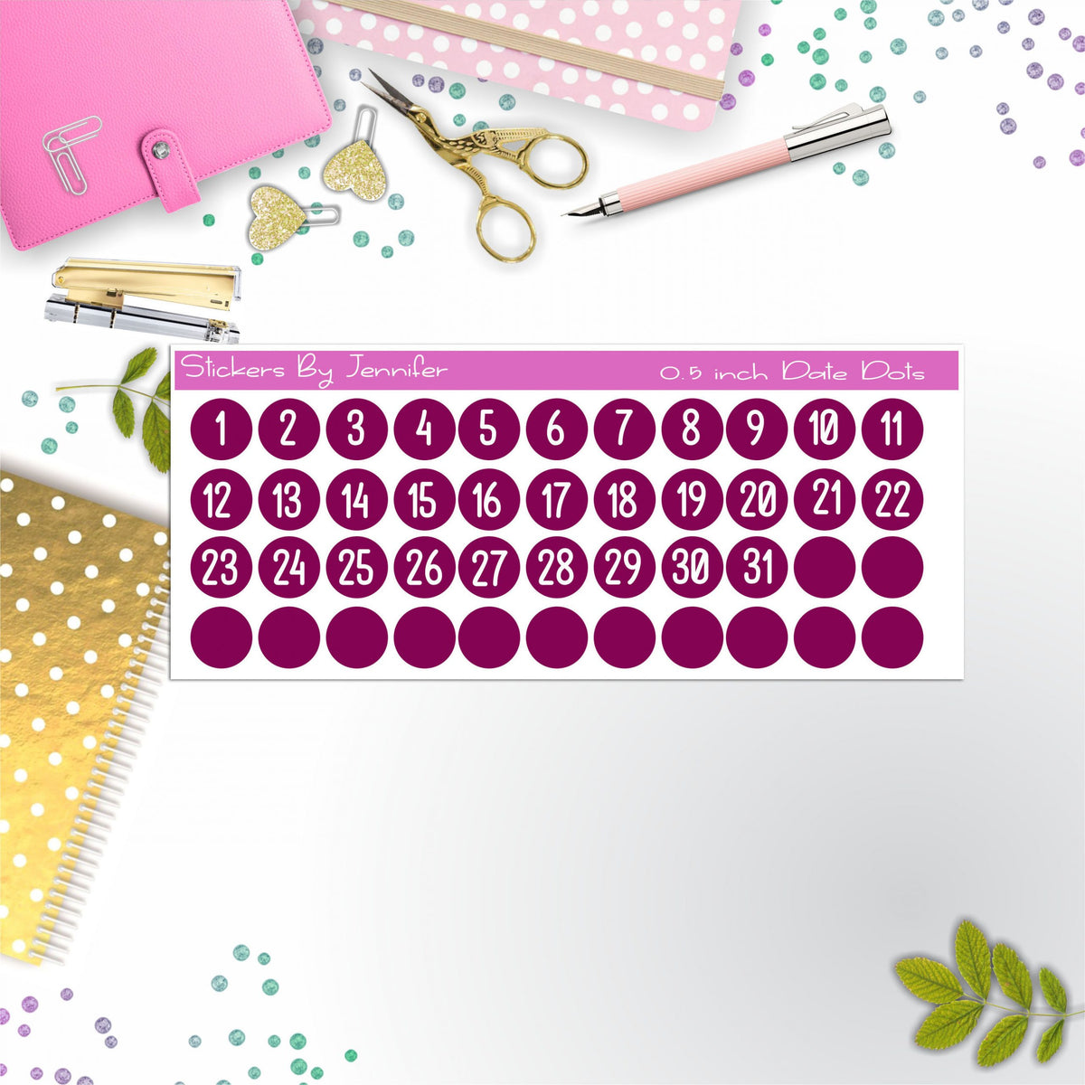 Date Covers, Date Dots, Number Stickers P-62, Planner Stickers, Journal Stickers, Functional Planner Stickers, Stationary Stickers