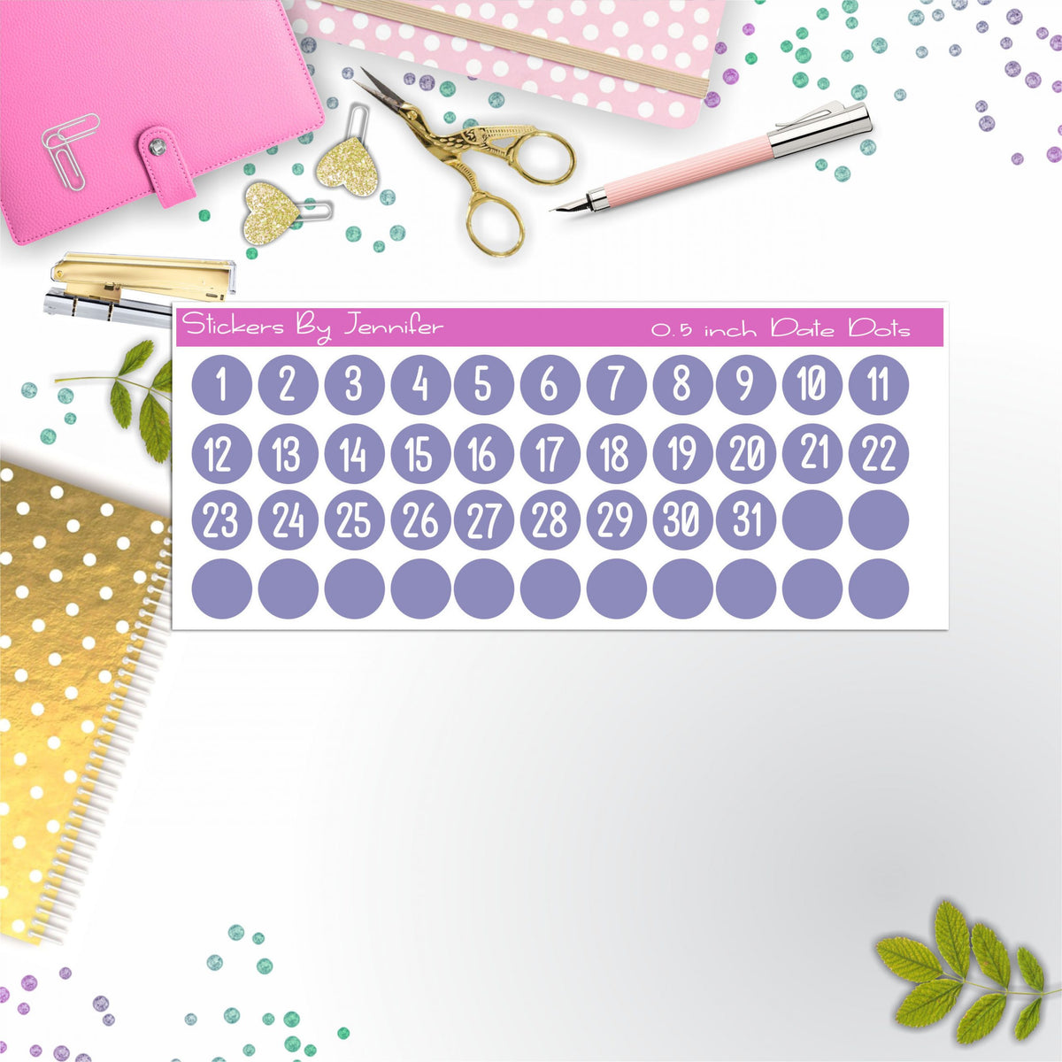 Date Covers, Date Dots P-1, Planner Stickers, Journal Stickers, Functional Planner Stickers, Stationary Stickers