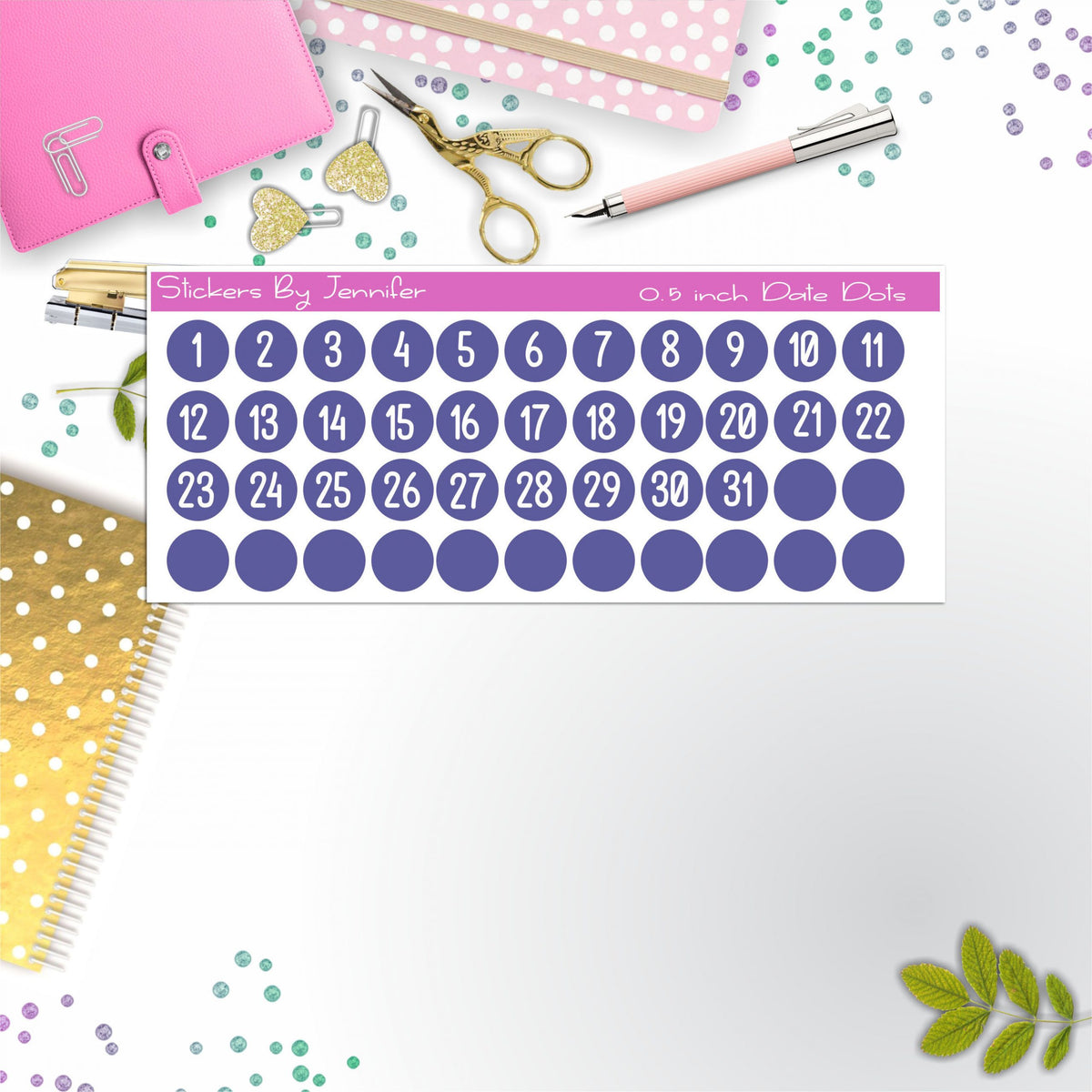 Date Covers, Date Dots P-2, Planner Stickers, Journal Stickers, Functional Planner Stickers, Stationary Stickers