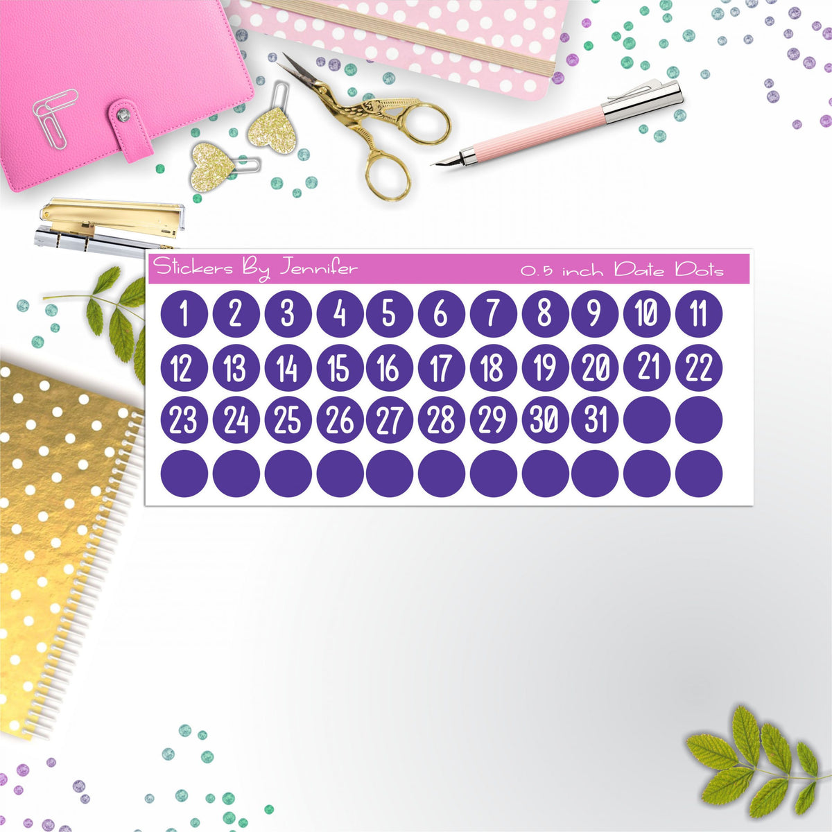 Date Covers, Date Dots P-3, Planner Stickers, Journal Stickers, Functional Planner Stickers, Stationary Stickers