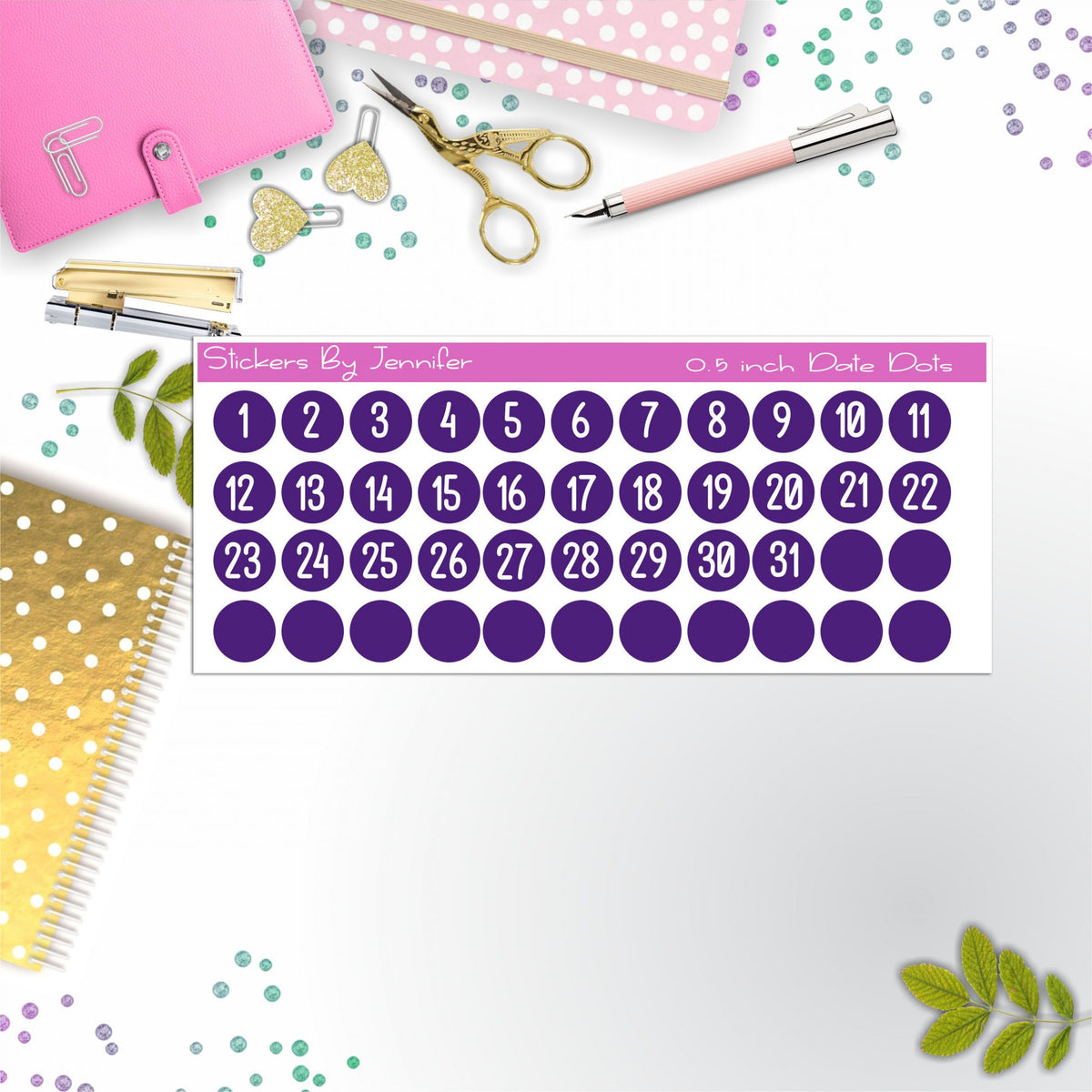 Date Covers, Date Dots P-4, Planner Stickers, Journal Stickers, Functional Planner Stickers, Stationary Stickers