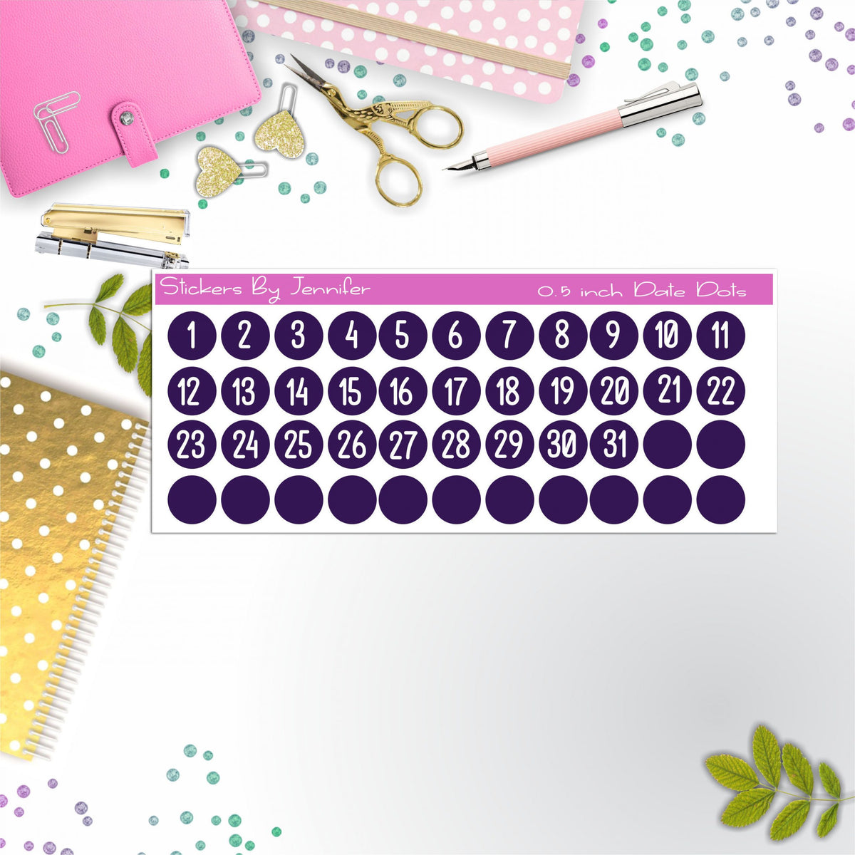 Date Covers, Date Dots P-5, Planner Stickers, Journal Stickers, Functional Planner Stickers, Stationary Stickers