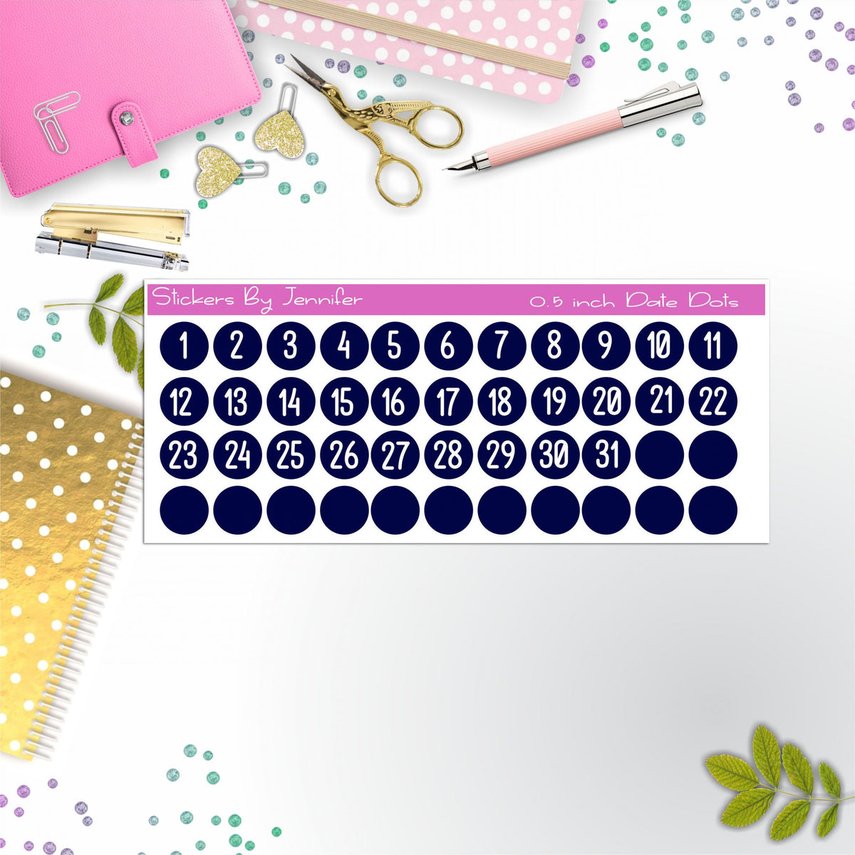 Date Covers, Date Dots P-8, Planner Stickers, Journal Stickers, Functional Planner Stickers, Stationary Stickers