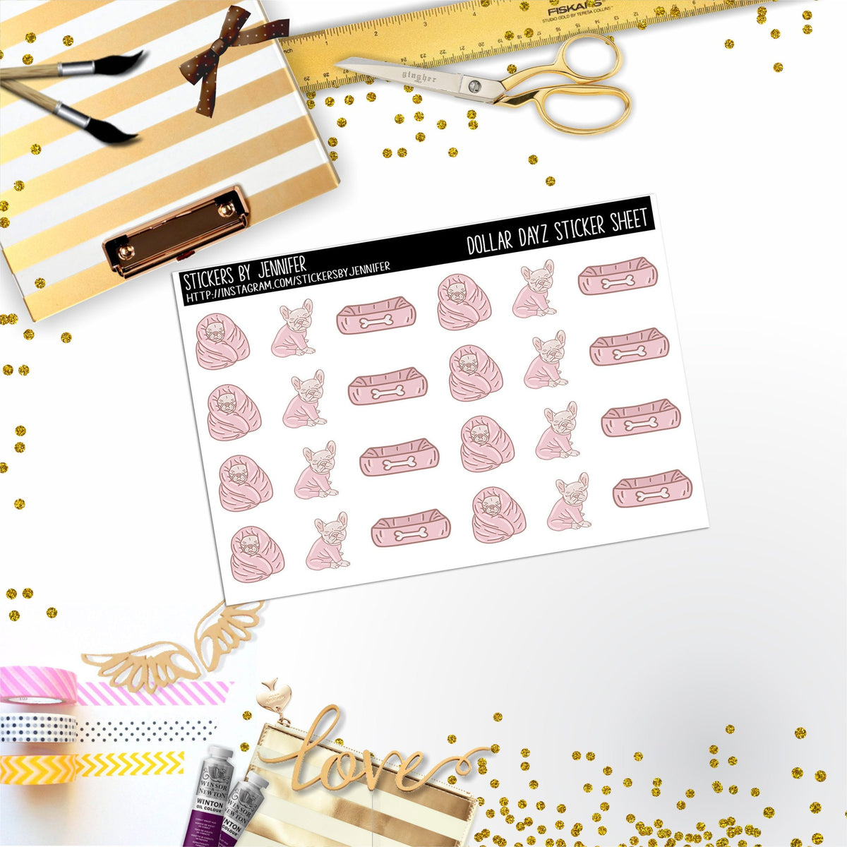 Deco Mini DD085, Planner Stickers, Bullet Journal, Functional Planner Stickers, Stationary Stickers