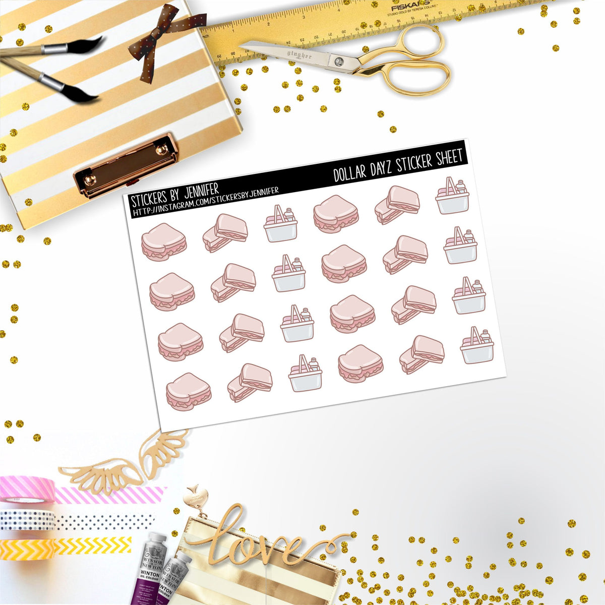 Deco Mini DD087, Planner Stickers, Bullet Journal, Functional Planner Stickers, Stationary Stickers
