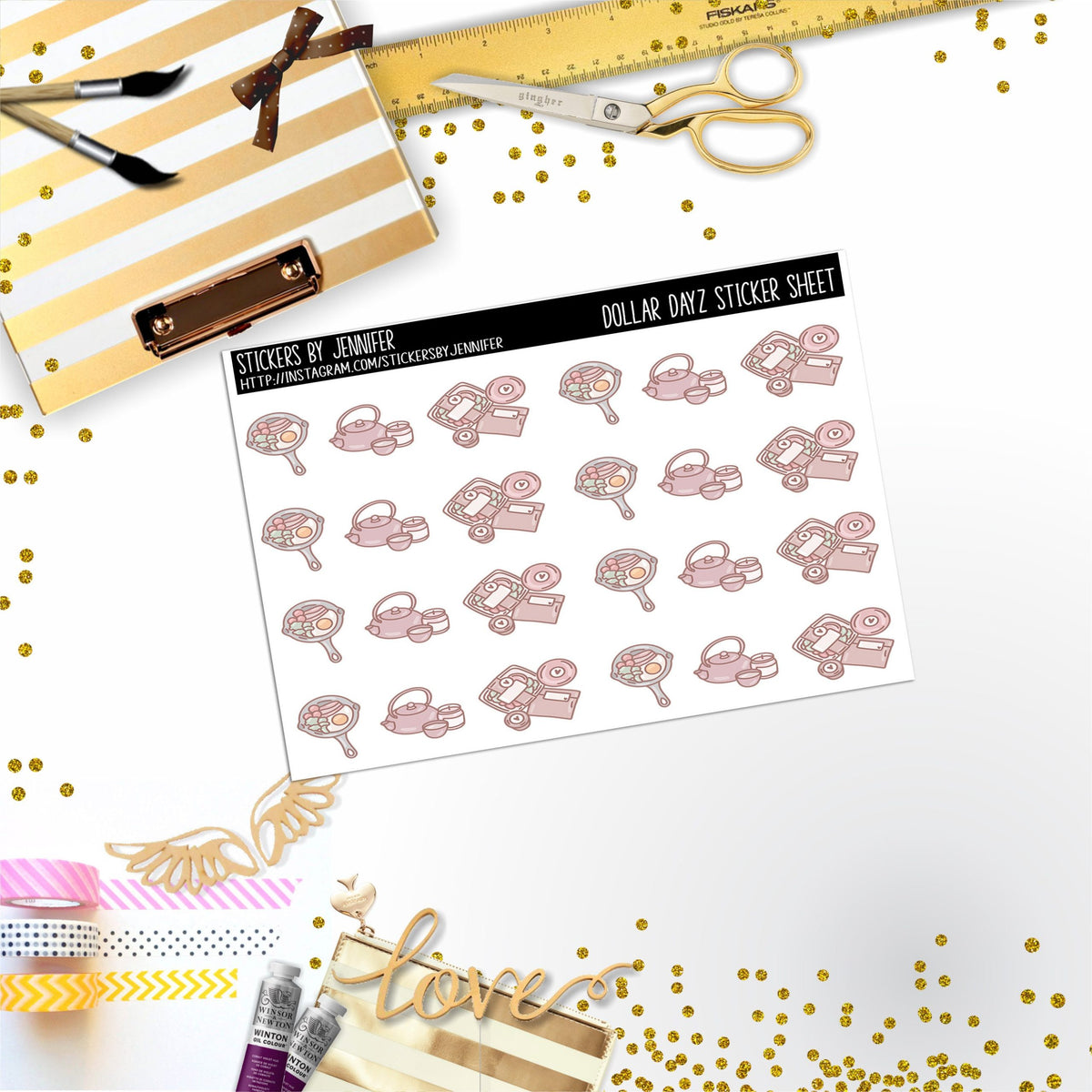 Deco Mini DD091, Planner Stickers, Bullet Journal, Functional Planner Stickers, Stationary Stickers