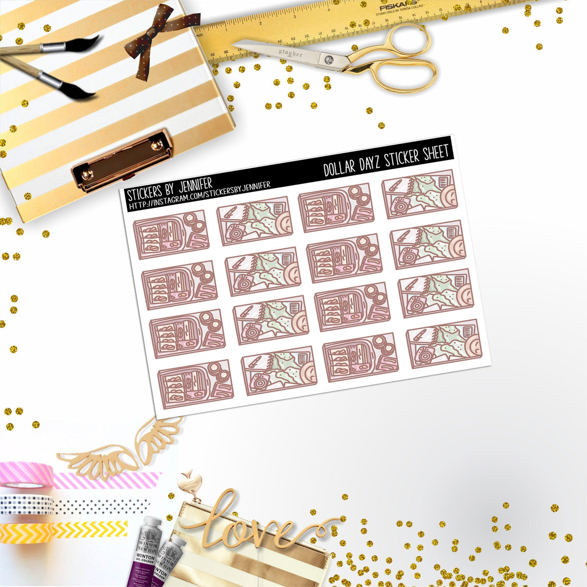 Deco Mini DD100, Planner Stickers, Bullet Journal, Functional Planner Stickers, Stationary Stickers