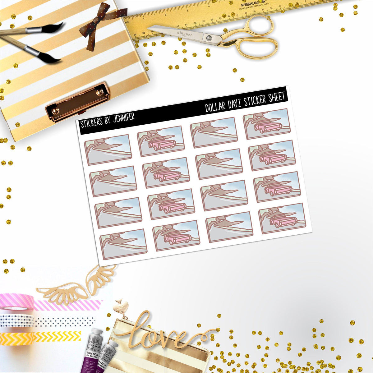 Deco Mini DD103, Planner Stickers, Bullet Journal, Functional Planner Stickers, Stationary Stickers